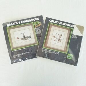 Creative Expressions Seasons End Ebb Tide 1023 1024 Beach Nautical Crewel Kits